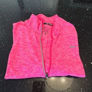 Like new -Women's Nike Bright Pink Quarter-Zip Running Top